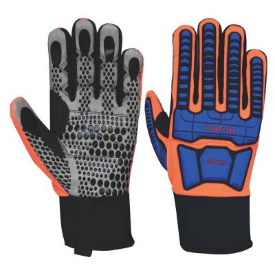 Chine Salut niveau 2 d'en ISO13594 de gants de Vis Orange Oilfield Impact Resistant à vendre