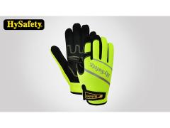 Adjustable Cuff Medium Duty Mechanics Wear Gloves One Piece Back