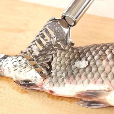 China Viable Kitchen Tool Fish Scaler Stainless Steel Cleaning Fish Peeler Quick Scratch Scales Peeling Fish Scale Remover for sale