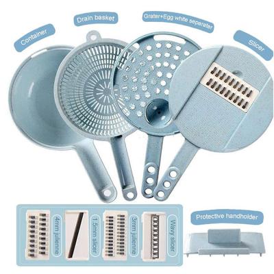 China 8 Viable In 1 Multifunctional Easy Manual Onion Cutter Manual Food Cleavers Instrument Kitchen Potato Carrots Grater Easy Food Cleavers Slicers for sale