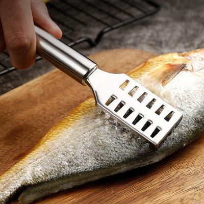 China Viable Quick Fish Peeler Scale Remover Remover Fish Scale Remover Stainless Steel Knife Fish Cleaning Razor for sale