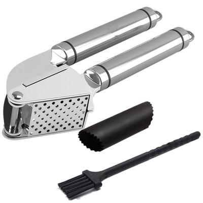 China Brand New Viable Arc Rocker Stainless Steel Garlic Press Crusher Garlic Press Crusher Meat Grinder Garlic Peeler for sale