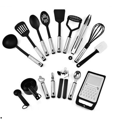 China Sustainable Kitchen Utensil Set 24 Set Nylon, Stainless Steel, Non-Stick And Heat Resistant Cooking Utensil Utensil Set for sale