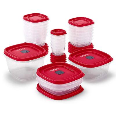 China Steamable Factory Direct Sale Plastic Food Storage Container Set BPA Reusabe Free Plastic Easy Finding Vented Lids Food Container for sale