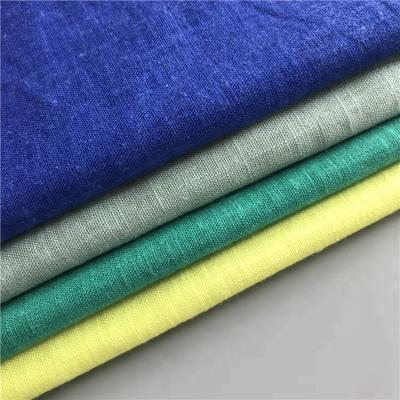 China Simple hot sale high quality 55% 45% linen cotton fabric for shirt for sale