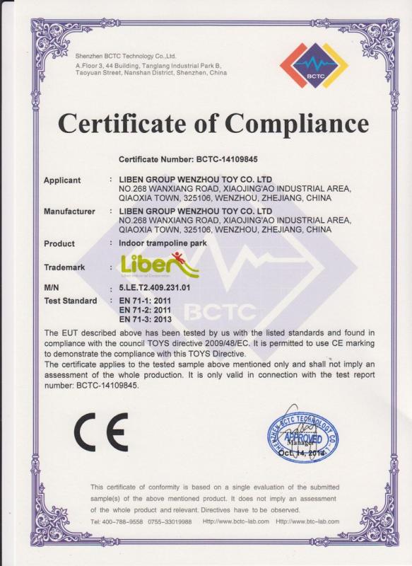 CE - Liben Group Wenzhou Toy Co., Ltd.