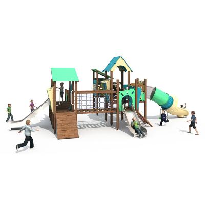 China Commercial and High Quality Wooden Toddler Yard Playground Outdoor Playground Set for Children for sale