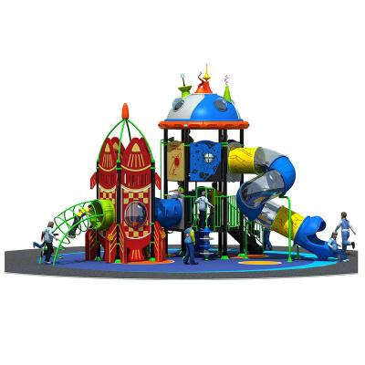 China Commercial and High Quality New Design Slide Space Theme Amusement Park Equipment Plastic Children Outdoor Playground for sale