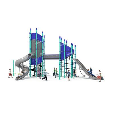 China Customized commercial and high quality stainless steel kindergarten used commercial children's outdoor games, kids playground equipment slide big for sale for sale