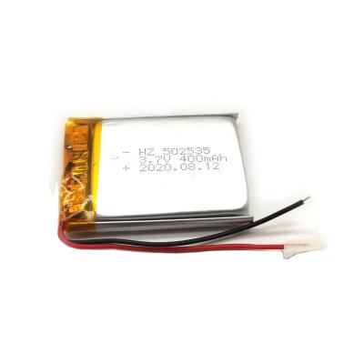 China Toys 502535 polymer lithium battery for GPS IOT map 3.7V 400mah rechargeable battery for sale