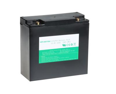 China Lithium iron phosphate solar battery 12v 24ah lifepo4 battery pack 181*77*167mm for sale