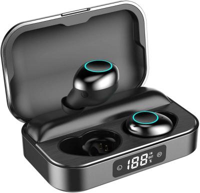 China In-Ear Radio 5.0 Headphones True Wireless Earbuds with 2000mAh LED Digital Display Charging Case, AAC Stereo Sound, Playtime 90hours for sale