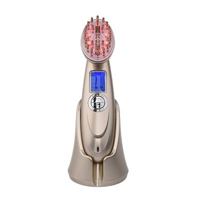 China Electric Current Infrared Vibrating Dye Removal RF Hair Care Device EMS Laser Hair Growth Machine For Scalp Massage for sale