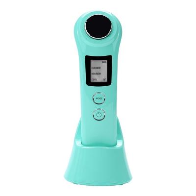 China Portable Beauty Instrument Ultrasonic Facial Machine Skin Care Anti-puffiness Massager Hot And Cold Rejuvenating Device for sale