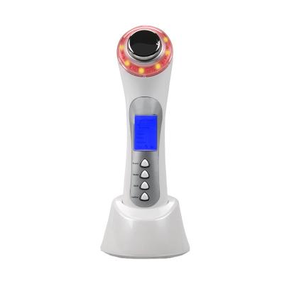 China Skin Care Facial Instrument Ultrasonic Face Lift Massager Machine with Led Light Therapy and Galvanic Face Beauty Device for sale