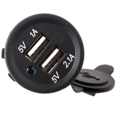 China 5V 3.1a Car Charger Car USB Left Socket 2 Waterproof Fast Dual USB Mobile Phone/Ipad/Camera/PDA/MP3 Car Charger for sale