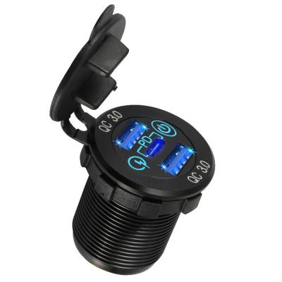 China Mobile Phone/Ipad/Camera/PDA/MP3 QC 3.0 + PD Three Left Fast Charging Universal 12V 24V Waterproof for Boat/Car for sale