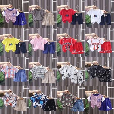 China Wholesale-Summer Short Children's Casual T-shirt Sleeve Cotton Boys Summer Shorts Baby Suit for sale