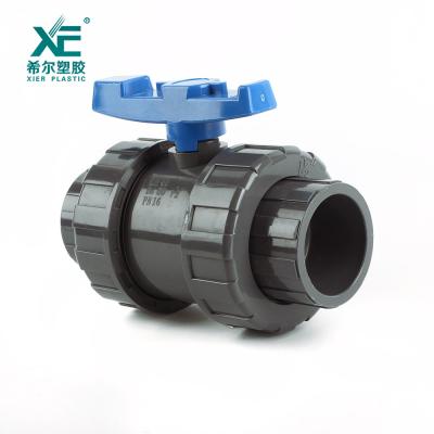 China Other Best Selling Newest Plastic Blue Handle Genuine Union Ball Valve for sale