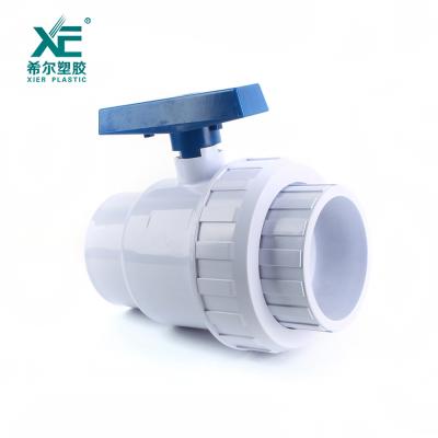 China Other Competitive Price High Quality White Single Body Unions PVC Plastic Ball Valve for sale