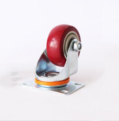 China Contemporary Industrial Medium Duty Red PVC Swivel Heavy Duty Caster Wheels for sale