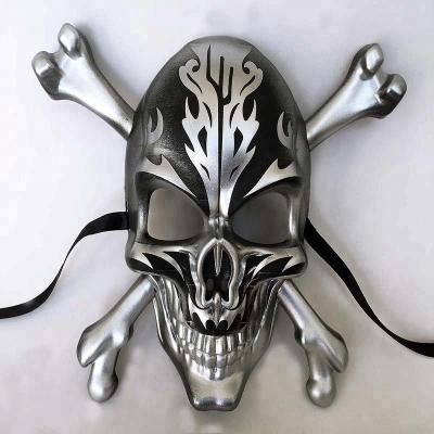 China Metal / Plastic Cheap Wholesale Silver Steampunk Skull Mask for sale