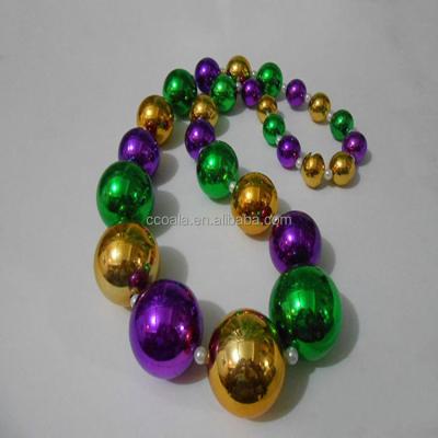 China Mardi Gras Handstrung Jumbo Ball Beads 49017 Mardi Gras Beads Bourbon Street Mardi Gras for sale