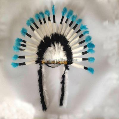 China Indian Crown Feather Headband Headdress Carnival Headpiece 61021 for sale