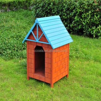 China Sustainable Wooden Kennel Shelter Log Kennel Cabin Pet New Outdoor Luxury Kennel for sale