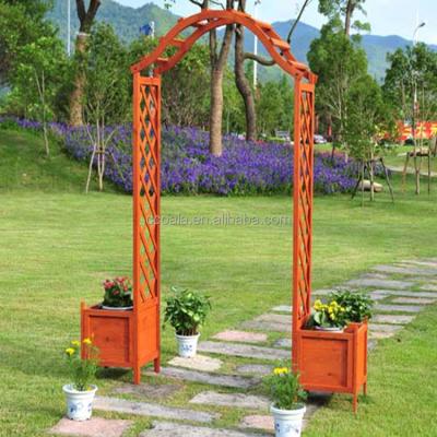 China Premium Cedar Arbor Easily Gathered For The Garden With Wooden Canopy And Trellis for sale