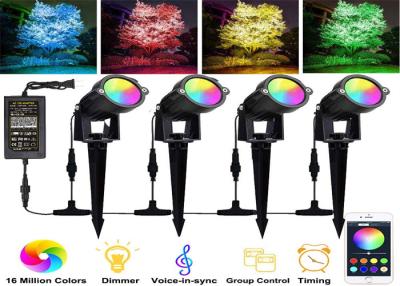 China Aluminum RGB Solar Garden Spotlight Ceiling Lawn Spot Lights Lamp for sale