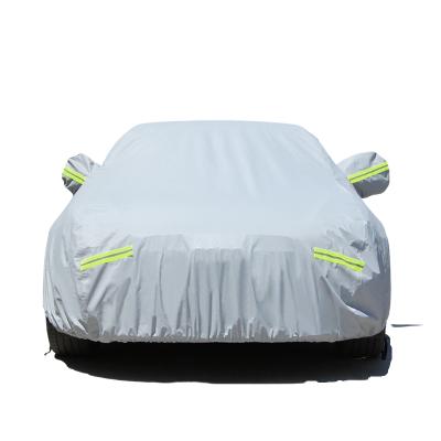 China Luxury Waterproof Sun Protection PVC PEVA Polyester Car Cover UV Resistant 210G 250G 280G for sale