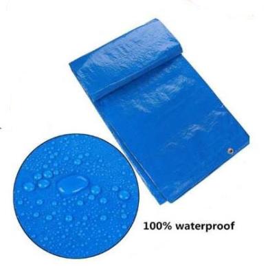 China Water Resistant PE Tarpaulin Waterproof Heavy Duty Blue Color 50gsm for sale