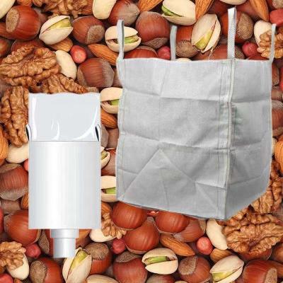 China Custom Food Grade Size Grain Bulk Bags Used Industrial Jumbo Sack PP Bulk Bales Carry Bag Accecptable Flat Bottom Packing Buckle for sale