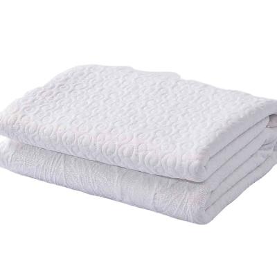 China Factory Direct Sales Breathable Wrinkle Resistant Polyester Fabric White Jersey Knit Fabric For Mattress for sale