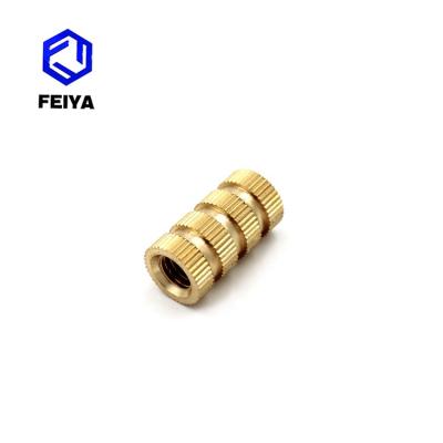 China Heavy Industry Precision Insert Non-Standard Straight Knurled Brass Nut for sale