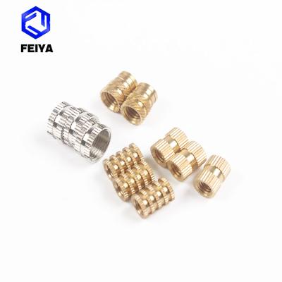 China Heavy Industry SGS/ISO/ROHS Custom Diamond M3 Insert Diamond Knurling Brass Nuts for sale