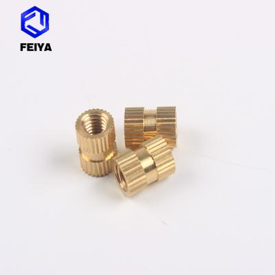 China Injection Molding Brass Threaded Insert Brass Knurled Nut For Plastic for sale