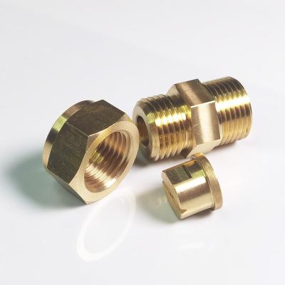 China Custom high precison brass C3604 brass H59-1screw and nut CNC machining milling turning spare parts for sale