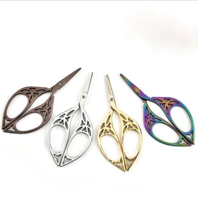 China Creative pruning vintage leaf scissors&DIY hand embroidery scissors for sale