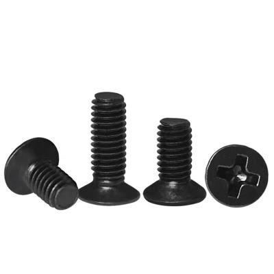 China Wholesale Black Galvanized Cross Countersunk Machine Head Screws M1 M1.2 M1.6 M1.7 M2 M3 Pan for sale