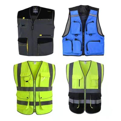 China Water Proof Mesh Hook Loop Safety Vest Work Hi Vis Reflective Vests Hot In China OEM Yellow Orange Customized PVC Logo Fabric for sale