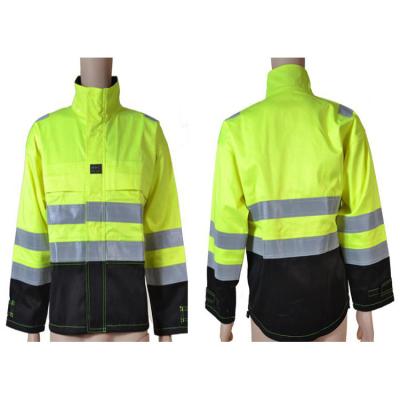 China Anti-Static Reflective Safety Blue Construction Work Jacket With Zipper for sale