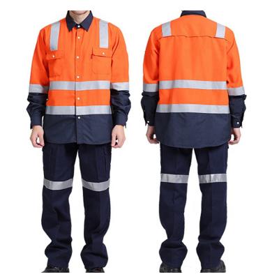 China High Visibility Welder Construction Outdoor Worker Boiler Industrial Work Suits Antistatic For Safety for sale