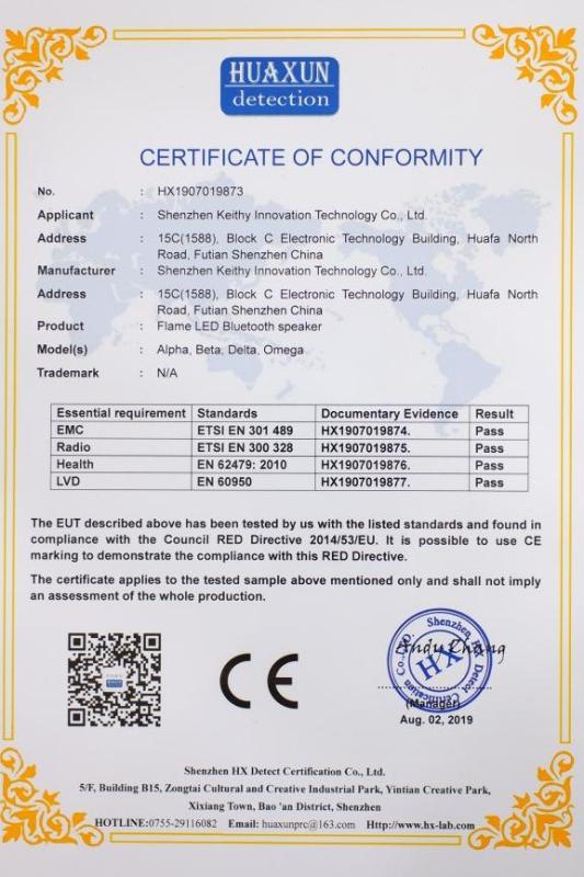 CE - Shenzhen Keithy Innovation Electronic Technology Co., Ltd.