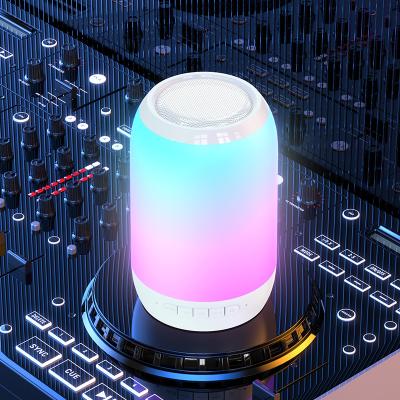 China LED Night Light RGB LED Night Light Loudspeaker Portable Wireless Speaker Colorful Flashing Light MINI for sale