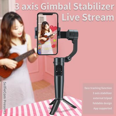 China F-3 New Product A++ A++ Portable Foldable 3 Axis Gimbal Handheld Stabilizer for Cameras and Mobile Phone-F3 App Supported Face Tracking for sale