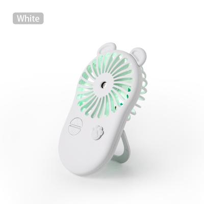 China Moisturize 2021 Newest RGB LED Portable Electronic Light Wholesale Mini Size Fan with Humidifier for sale