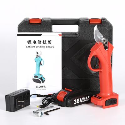 China Hot Sales Anti-Slip Handle Li-ion Battery Shears Garden Tools Tree Cutter Electric Pruning Scissors With Box for sale