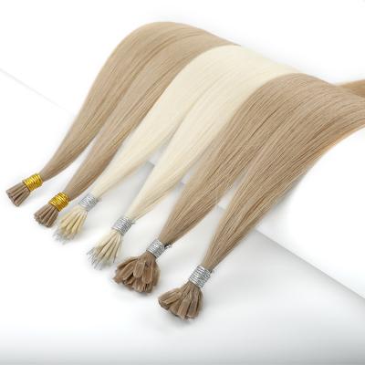 China Full Cuticle Hair Ratio 50% Human Hair Extensions 100 Longest Russian Remy Double Drawn I Tip for sale